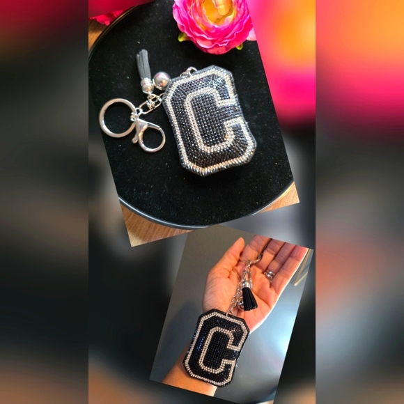 Bling Initial “C” Handbag & Keychain Charm - Picture 1 of 1